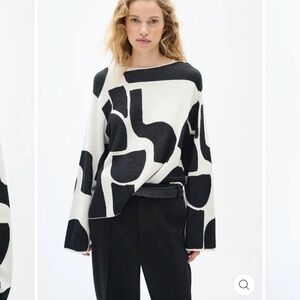 InWear Abstract Black & White Women's Sweater - m/l